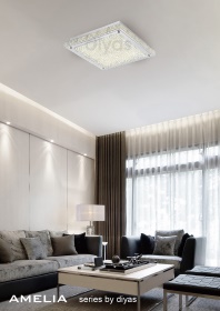 Amelia Crystal Ceiling Lights Diyas Flush Crystal Fittings Amelia Crystal Ceiling Lights Diyas Flush Crystal Fittings